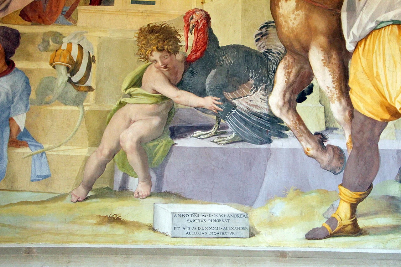 65-Il tributo di Cesare - Villa medicea di Poggio a Caiano, Prato - dettaglio
